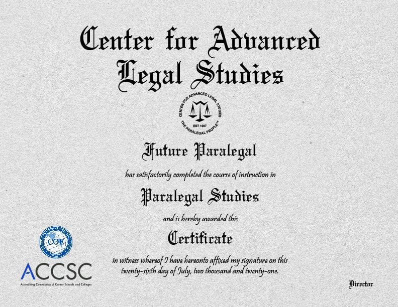 paralegal certificate